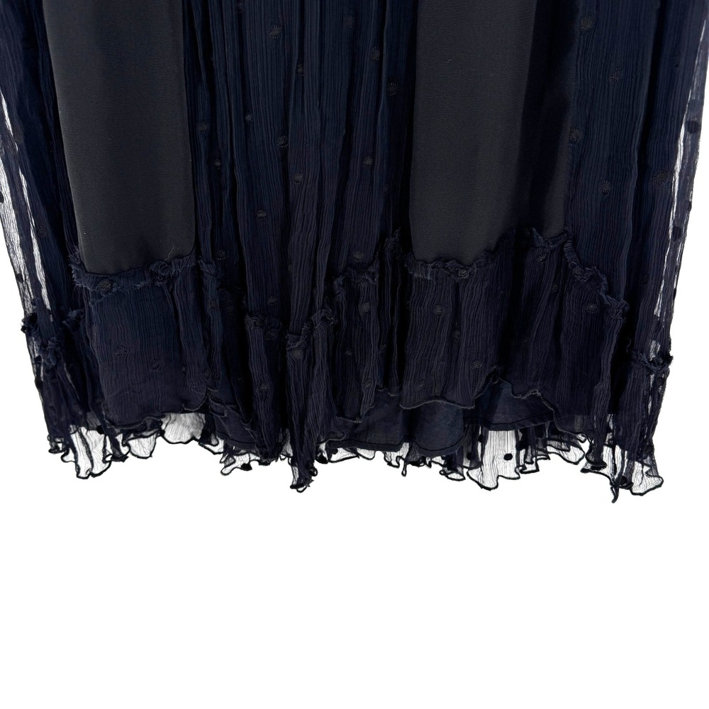 Free People Whimsygoth Mini Dress Women's Small Black Lace Sheer Boho Witchy - Picture 4 of 12
